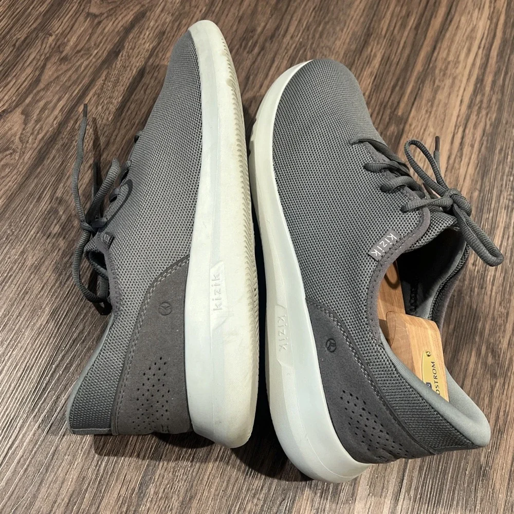 Kizik Madrid Eco Knit Gray Comfort Walking Shoes Men's Size 12 Women's 13.5